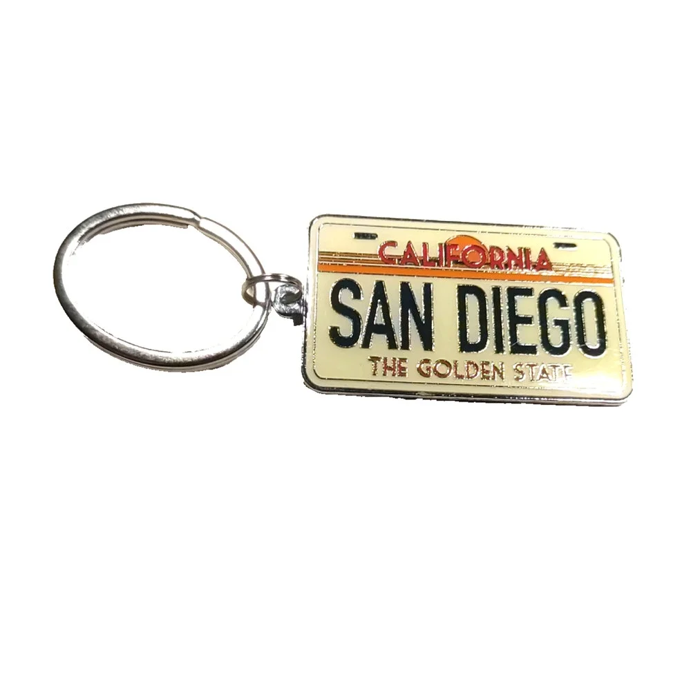 California The Golden State Keychain License Plate